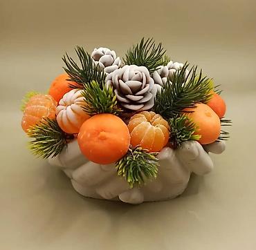 Декоративные цветы: Декоративные мини-букеты ручной работы в кашпо - Композиции из — 9