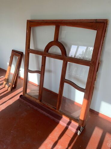 деревянные окны: Деревянное окно, Поворотно-откидное, Б/у, 1200 *1200, Самовывоз