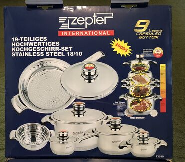 Кухонные принадлежности: Продаю набор кухонной посуды Zepter. 9 кастрюль разного размера