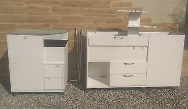 kassa vitrini: Mağaza kassası və vitrin modulları dəsti - Material: ağ rəngli — 3