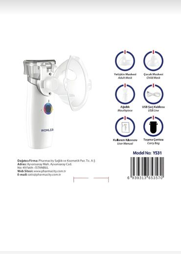 İnqalyatorlar, nebulizerlər: Wohler Mesh Nebulizator – portativ, səssiz və rahat istifadəli — 11
