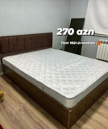 Çarpayılar: Yeni, İkinəfərlik çarpayı, Bazalı, Matras ilə, Siyirməsiz, Azərbaycan — 12