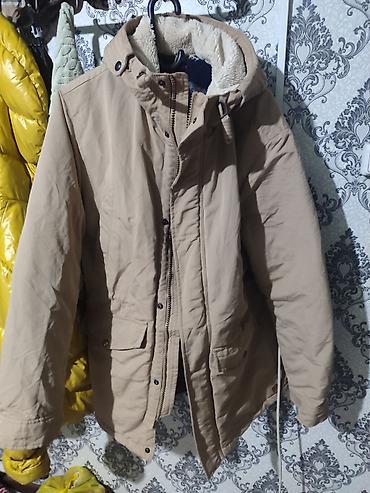tech flecee: Мужское пальто, L, Jack & Jones, Б/у, цвет - Бежевый — 1