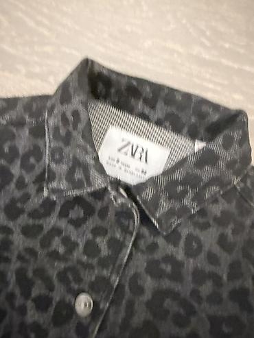 cins godəkcə: ZARA uşaq cins gödəkçə - Rəng: tünd boz/qara - Naxış: leopard print - — 2