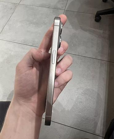 айфон з: IPhone 15 Pro, Б/у, 128 ГБ, Natural Titanium, Чехол, Коробка, 81 % — 2