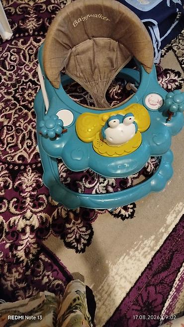 Ходунки, костыли, трости, роллаторы: Uşaq gəzdiricisi (baby walker) - Rəng: mavi-açıq yaşıl tonlarda, ön — 3