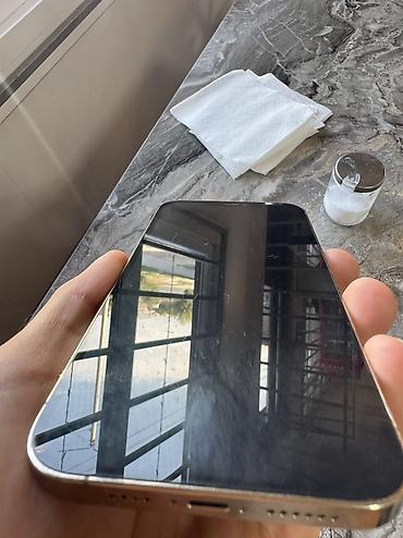 aphone 14: IPhone 12 Pro Max, Б/у, 256 ГБ, Matte Gold, Чехол, Кабель, 76 % — 3