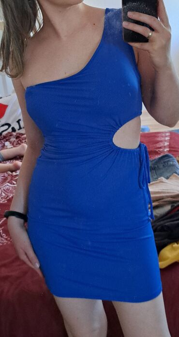 svecana garderoba za punije dame beograd: Zara M (EU 38), color - Blue, Cocktail, With the straps