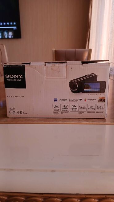Videokameralar: Videokamera Sony hdr-cx 290,təzə qutuda,full hd 1920-1080 video,9 mg