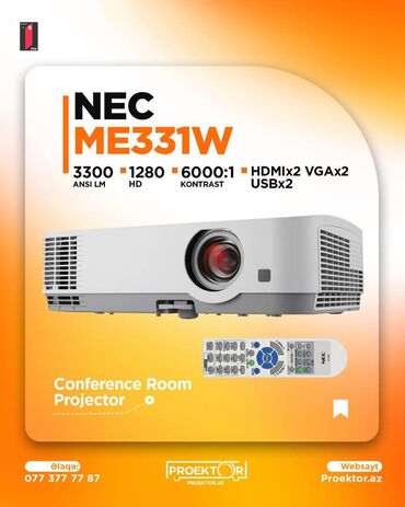 купить проэктор: İşlənmiş Portativ Proyektor NEC, Ödənişli çatdırılma