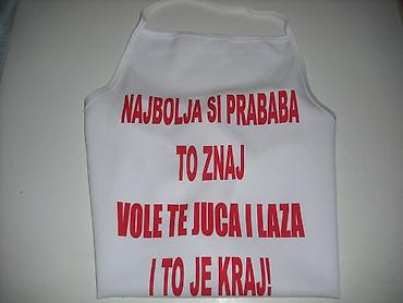 Kuhinjski tekstil: Kecelje stampa po zelji. Materijal pogodan za štampu,lagan i prijatan — 25