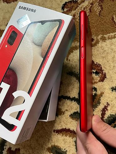 samsung 19: Samsung Galaxy A12, 32 GB, rəng - Qırmızı, Barmaq izi — 3