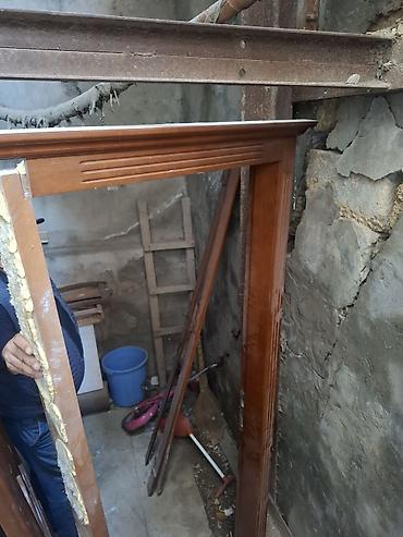 qapi: Şüşəli taxta otaq qapısı komplekti - Material: təbii ağac karkas — 3