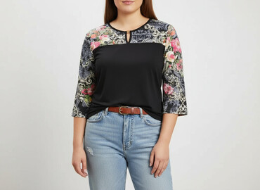 bluzki w serek plus size: Жіноча блуза, розмір XL