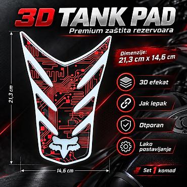 3D Tank Pad za Motor – Crveno-Crni Circuit Design - 2858 Dajte svom