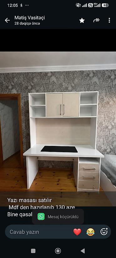 Yazı masası satılır Mdf den hazırlanıb 130 aze Bine qəsəbəsi. Mətiş