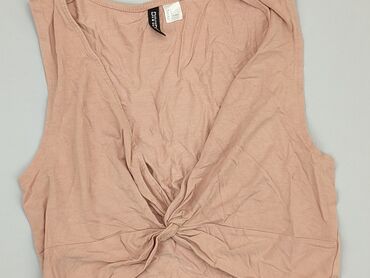 czarne t shirty damskie w serek: Топ H&M, L, стан - Ідеальний