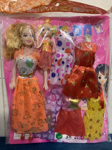 Игрушки: Кукла Barbie + маленькая кукла и 5 платьев Новые! В упаковках!