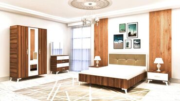 Yataq otağı dəstləri: İkinəfərlik çarpayı, Dolab, Komod, 2 tumba, Rusiya, Yeni — 6