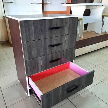 Комоды для одежды: Комод для одежды, Новый, С зеркалом, ЛДСП, цвет - Белый, Бесплатная доставка — 12