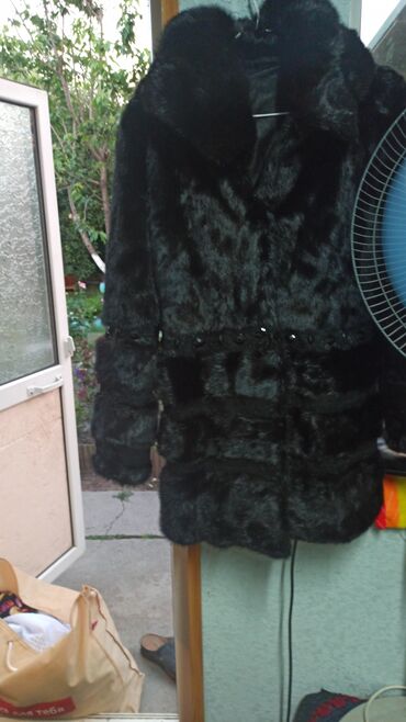 пальто шуба: Шуба, Норка, Короткая модель, С капюшоном, 3XL (EU 46), 4XL (EU 48)