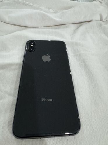 айфон бу xr: IPhone Xs, Колдонулган, 64 ГБ, Space Gray, Заряддоочу түзүлүш, Коргоочу айнек, Каптама, 77 %