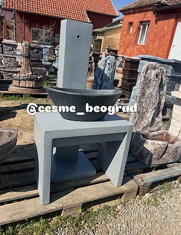 komode za nadgradni lavabo: Baštenska česma sa lavabo-kadom od veštačkog kamena - Materijal — 1