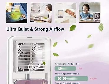 Mini klime: Mini KLIMA ventilator prenosiva USB sa baterijom stona lampa NOVO! — 8