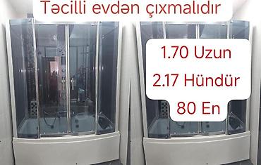 Hidromassajlı duş kabinəsi – ölçülər: uzunluq 1.70 m, hündürlük 2.17
