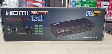 bar vitrini: HDMI Splitter 1x8 – UHD 4Kx2K, 3D dəstəyi Məhsul təsviri: - 1 giriş — 1