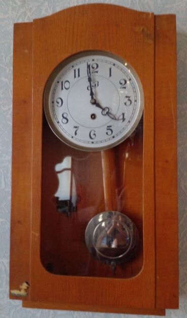 antika saat satışı: Qədimi mexaniki, divar saatı.70 AZN