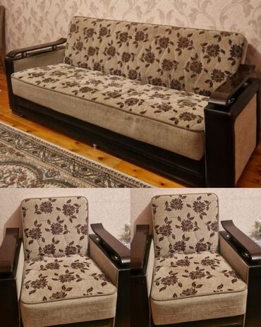 İşlənmiş, Divan, 2 kreslo, Bazalı, Açılan