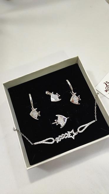 Серебряные наборы украшений: Серебро 925 пробы Браслет 1800сом Есть доставка по городу и — 4