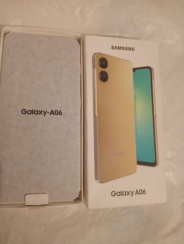 бесплатные телефоны: Samsung Galaxy A06, 128 ГБ, цвет - Золотой, 1 SIM, 2 SIM