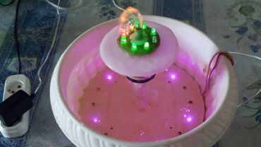 Stol lampaları: Комнатный Мини-фонтан с разноцветной подсветкой — 8