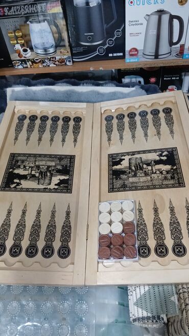 Nərdlər: Taxta nərd–şahmat taxtası (2‑si 1-də) - Material: bərk ağacdan — 4