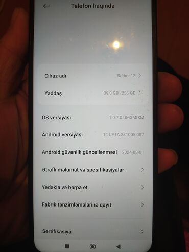 uzuz telefonlar: Xiaomi 12, 256 GB, rəng - Qara