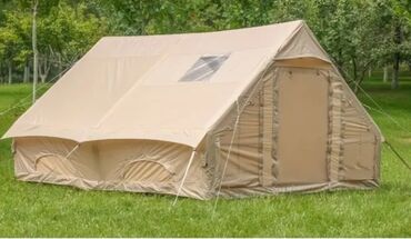 Палатки: Просторная туристическая палатка CW-4060-12 песочного цвета рассчитана — 19