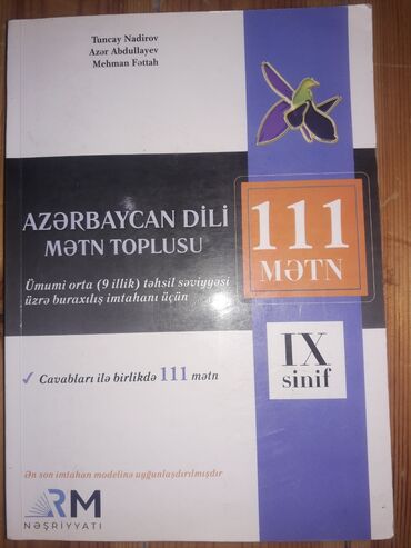 Testlər: Azərbaycan Dili 9-cu sinif RM nəşriyyatı 111 mətn. Cavabları