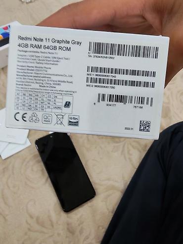 redmi note 13 256 gb: Redmi Note 11, 64 GB, rəng - Qara, Sənədlərlə — 6