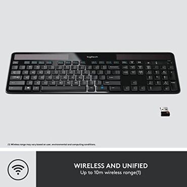 lenovo a316i black: Клавиатура Logitech Wireless Solar Keyboard K750 Black USB