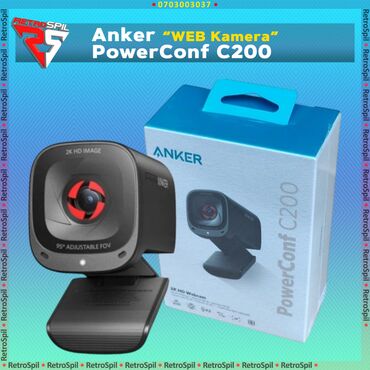 Anker Powerconf C200 "WEB Kamera" Keyfiyətli Kamera 2K dəstəyi var