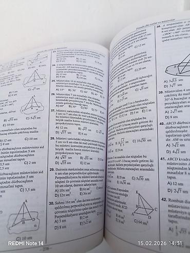 Testlər: Riyaziyyat Testlər 11-ci sinif, DİM, 2-ci hissə, 2023 il — 4