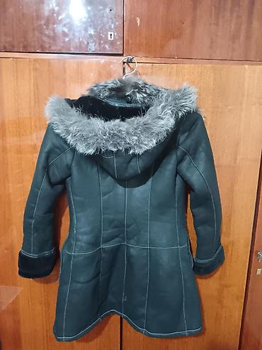 Дубленки: Дубленка, Короткая модель, С капюшоном, M — 4