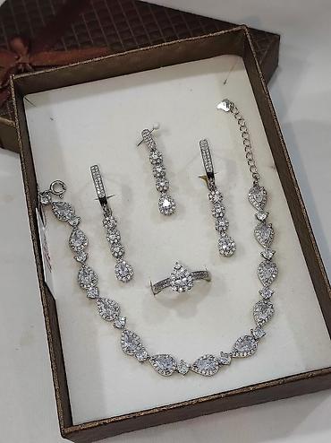 Серебряные наборы украшений: Набор украшений, Проба 925, Женские, Новый — 7