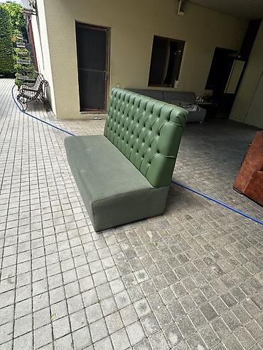 divan temizleme: Yashil chesterfield divan. Rahat, qupkasi teze, gozel divan — 3