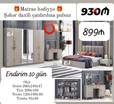 *Yataq dəsti 6 qapılı dolabla 899Azn 💥* ✔️Rəng seçimi var ✔️Şəhər