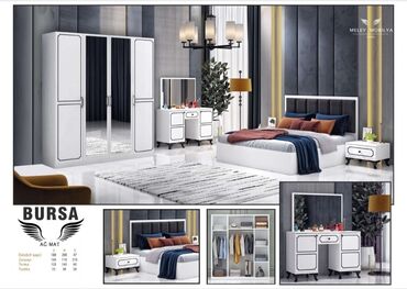 Divanlar: İkinəfərlik çarpayı, Dolab, Termo, 2 tumba, Türkiyə, Yeni