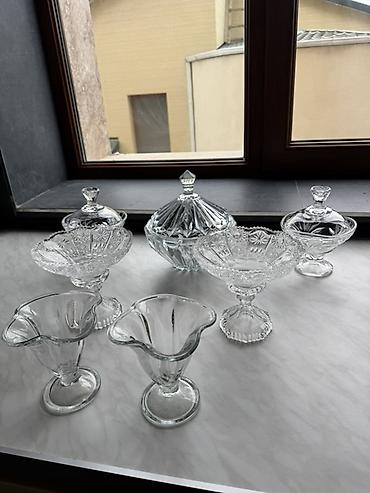 pudin: Tort və şiriniyyat qabı, rəng - Ağ, Şüşə — 1