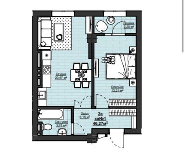 куплю квартиру асанбай: 1 комната, 46 м², Элитка, 8 этаж, ПСО (под самоотделку)